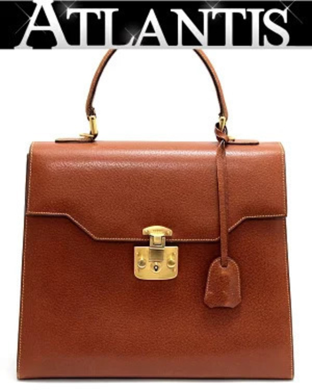 Gucci Lady Lock Kelly Handbag Camel Brown